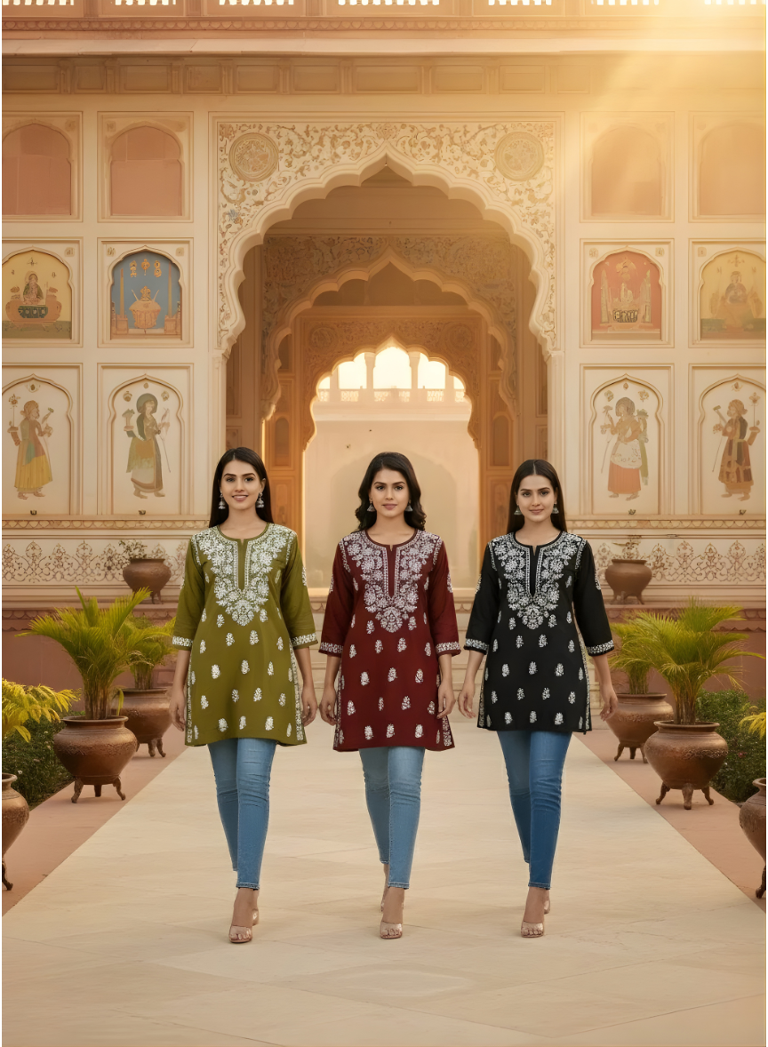 Embroidered Short Kurta
