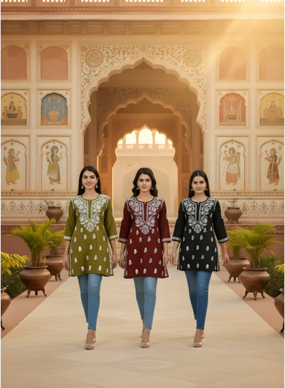 Embroidered Short Kurta