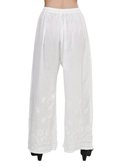 Cotton Lucknowi Chikankari Hand Embroidered Plazzo