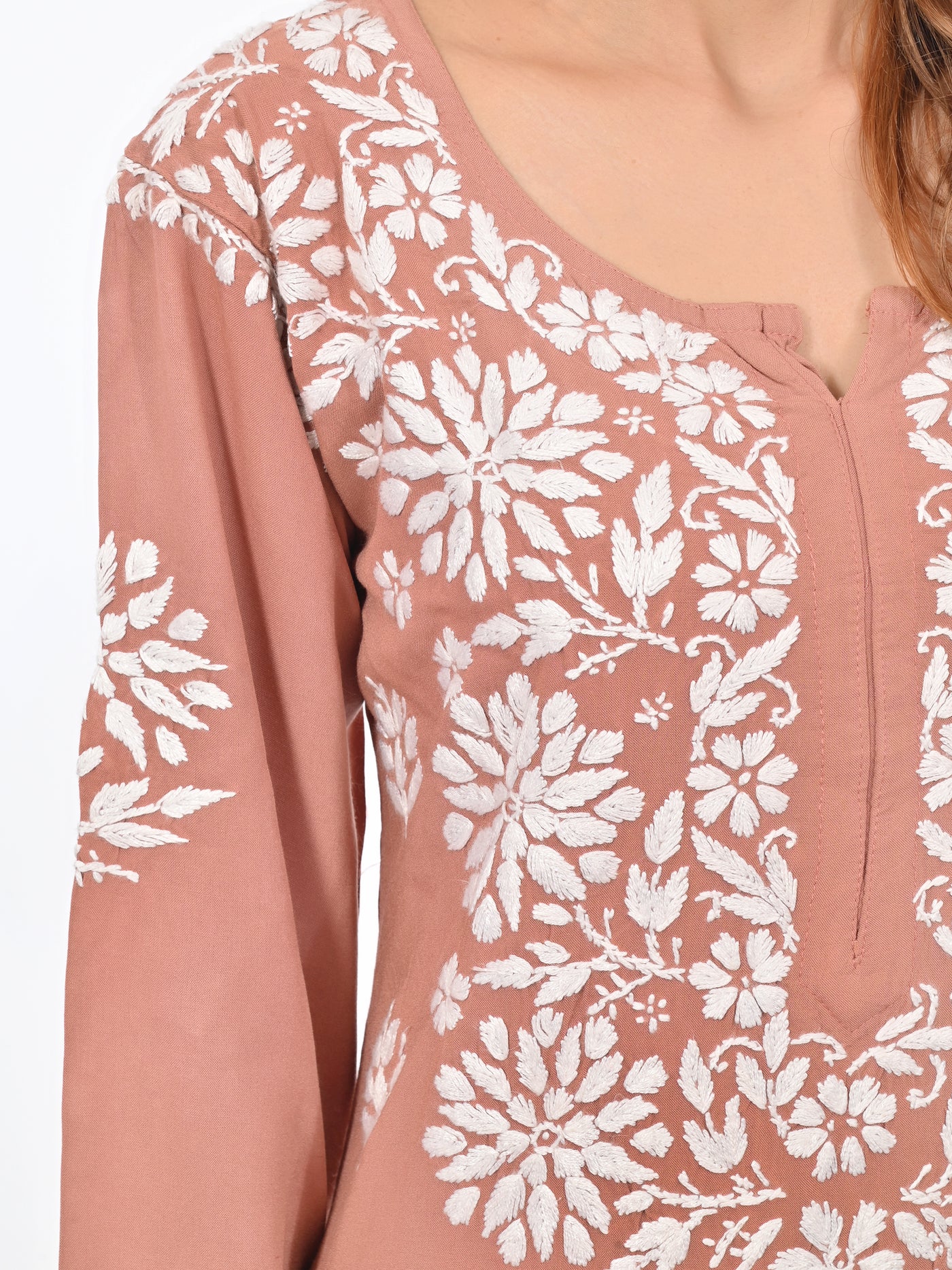 Handmade Embroidered Rayon Lucknowi Chikankari Plazo Set