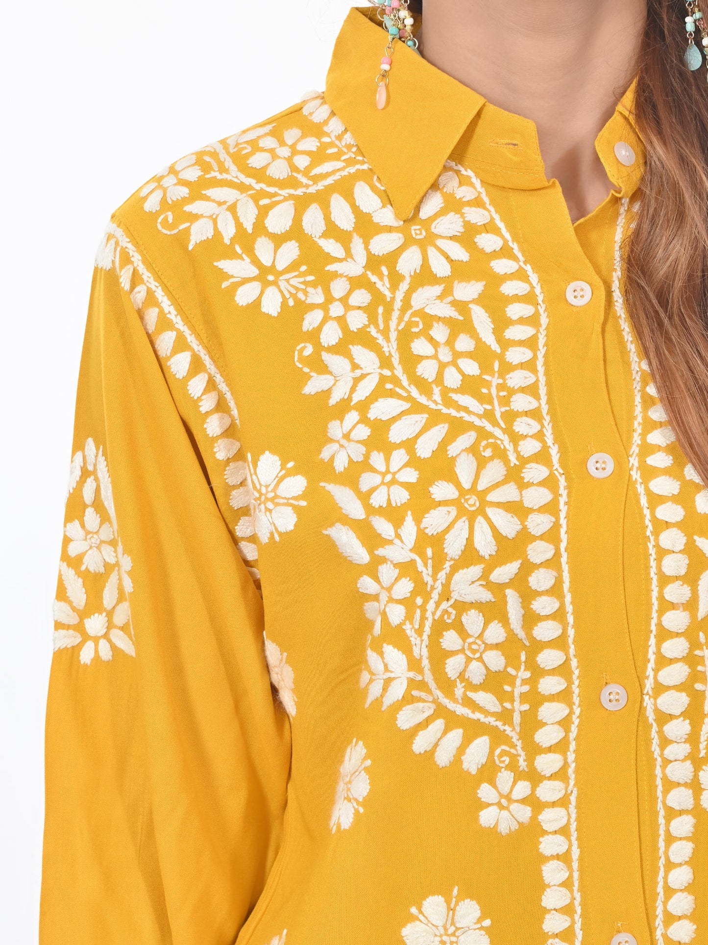 Handmade Embroidered Rayon Lucknowi Chikankari Co-ord Set